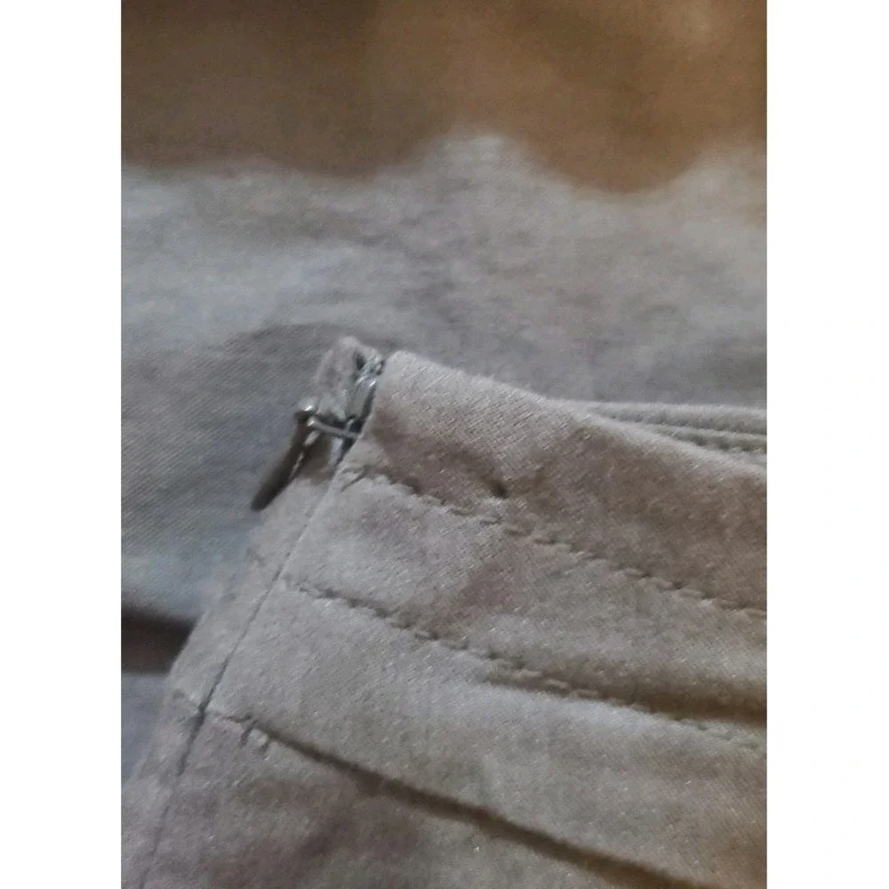TALBOTS Petites Skirt Womens 2 Olive Green A Line Side Zip‎
